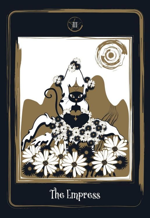 Produktbild: Golden Black Cat Tarot - High quality slip lid box with gold foil