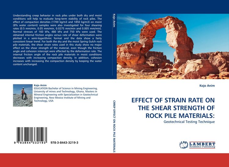Produktbild: Effect Of Strain Rate On The Shear Strength Of Rock Pile Materials: