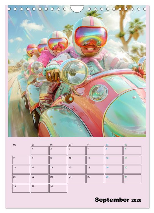 Produktbild: Retro W&uuml;stenfestival - Planer (Wandkalender 2026 DIN A4 hoch), CALVENDO Monatskalender