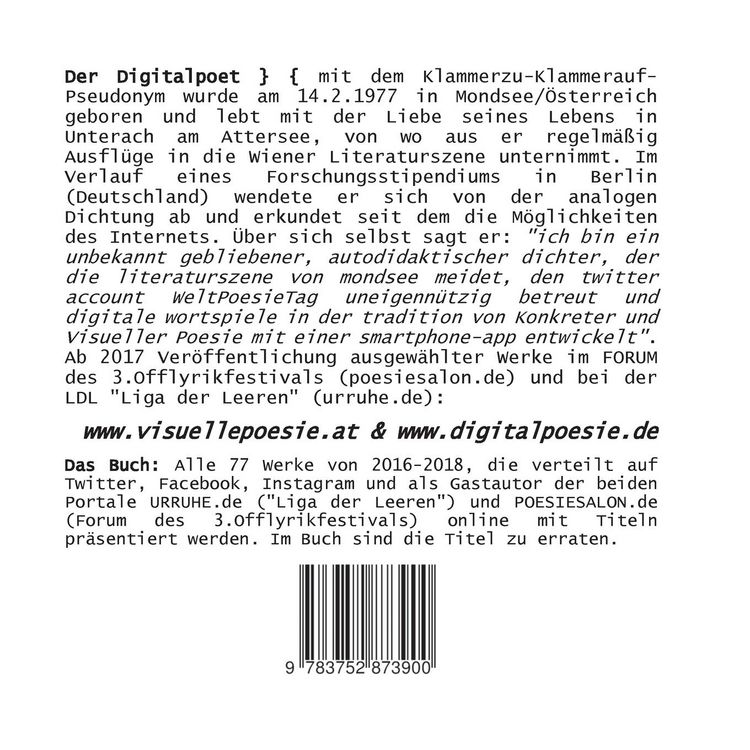 Produktbild: Digital } { Poesie