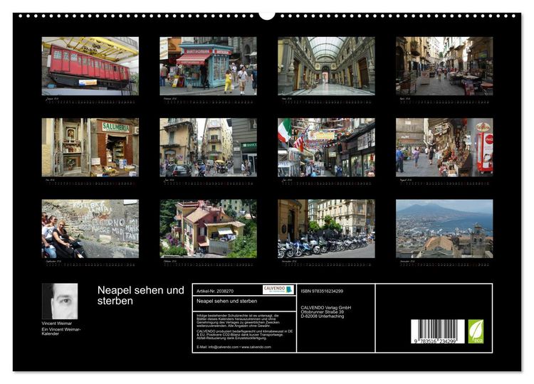 Produktbild: Neapel sehen und sterben (hochwertiger Premium Wandkalender 2026 DIN A2 quer), Kunstdruck in Hochglanz