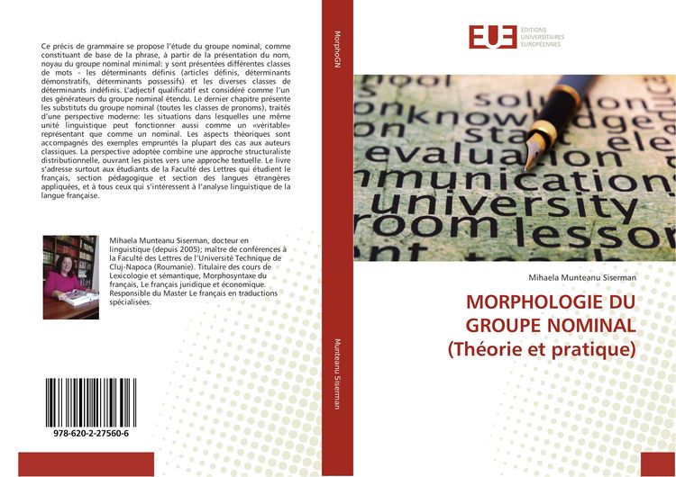 Produktbild: MORPHOLOGIE DU GROUPE NOMINAL (Th&eacute;orie et pratique)