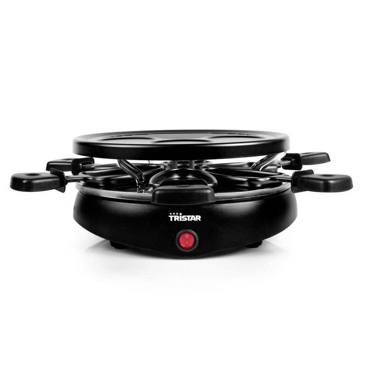Produktbild: Tristar RA-2998 Raclette 6Pf&auml;nnchen, Antihaftbeschichtung, Kontrollleuchte Schwarz