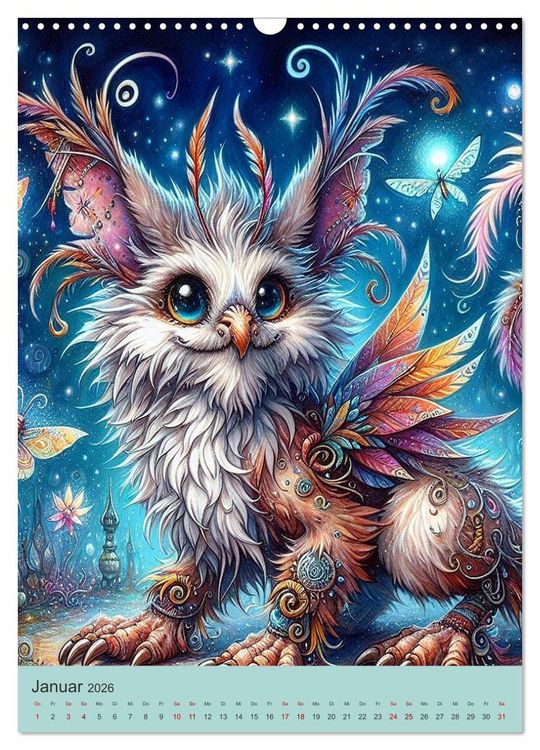 Produktbild: Tierische Fantasien (Wandkalender 2026 DIN A3 hoch), CALVENDO Monatskalender