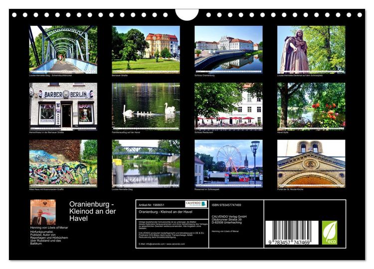 Produktbild: Oranienburg - Kleinod an der Havel (Wandkalender 2026 DIN A4 quer), CALVENDO Monatskalender