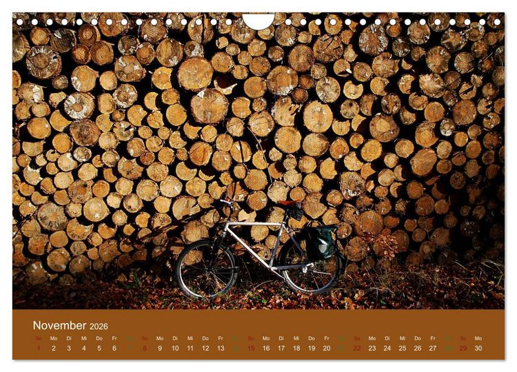 Produktbild: Mit dem Fahrrad durch 2026 (Wandkalender 2026 DIN A4 quer), CALVENDO Monatskalender