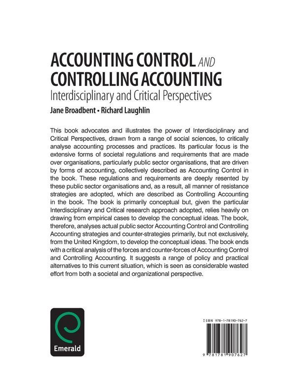 Produktbild: Accounting Control and Controlling Accounting