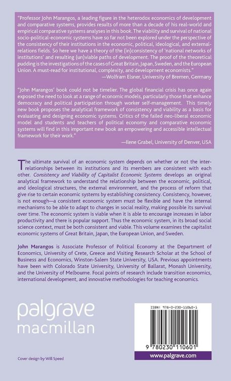 Produktbild: Consistency and Viability of Capitalist Economic Systems