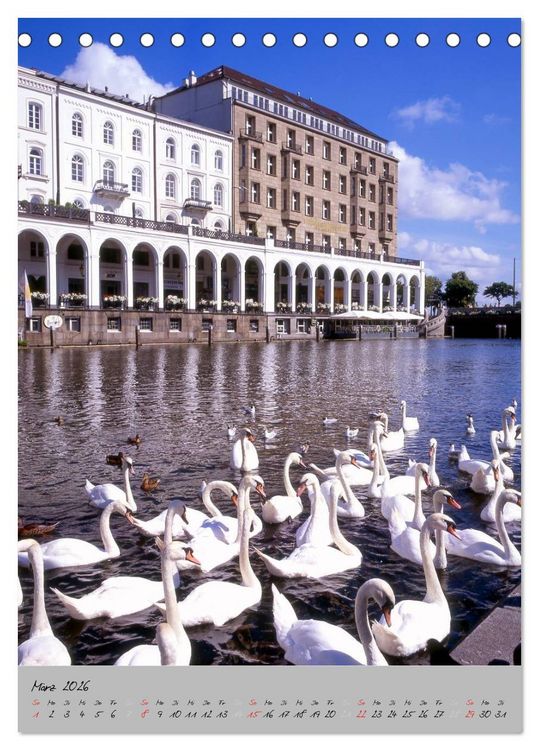 Produktbild: Hamburg - Eine Stadt mit vielen Gesichtern (Tischkalender 2026 DIN A5 hoch), CALVENDO Monatskalender