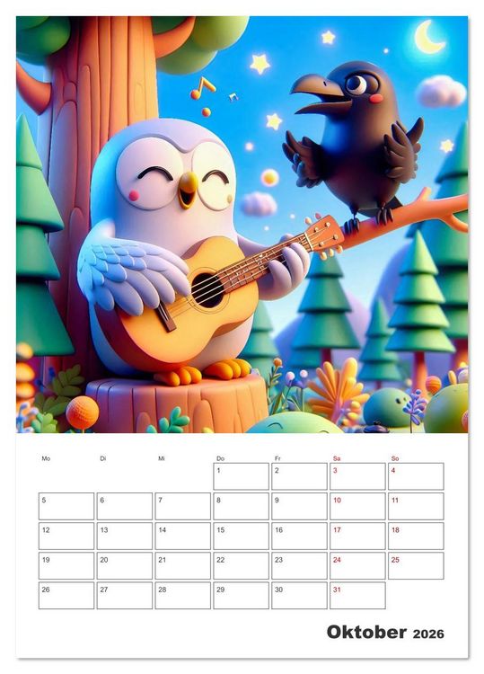 Produktbild: Kunterbunte Kindertr&auml;ume (Tischkalender 2026 DIN A5 hoch), CALVENDO Monatskalender