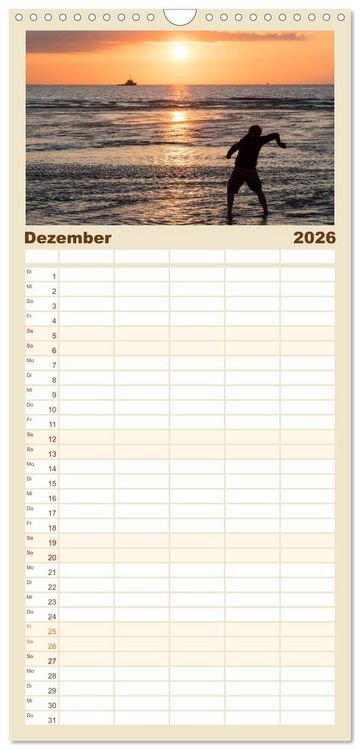 Produktbild: Familienplaner 2026 - Zeeland mit 5 Spalten (Wandkalender, 21 x 45 cm) CALVENDO