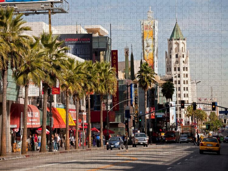 Produktbild: CALVENDO Puzzle Hollywood Los Angeles - Kalifornien | 1000 Teile Lege-Gr&ouml;&szlig;e 64x48cm Foto-Puzzle f&uuml;r gl&uuml;ckliche Stunden