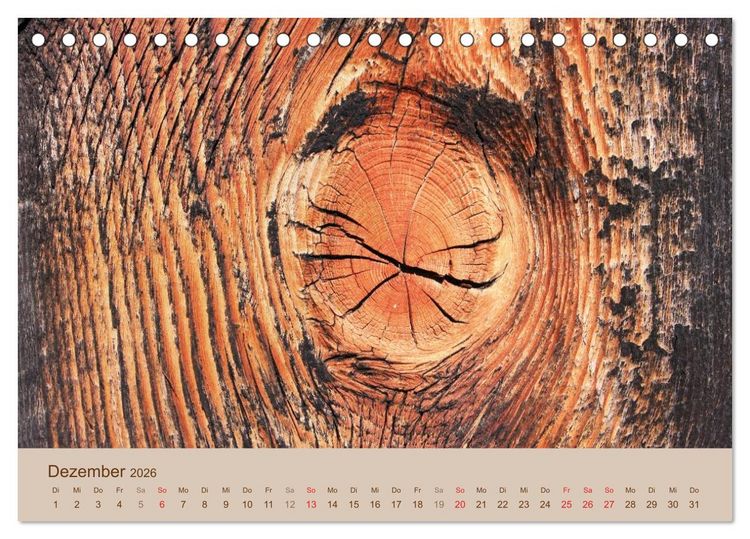 Produktbild: Farben des Holzes (Tischkalender 2026 DIN A5 quer), CALVENDO Monatskalender