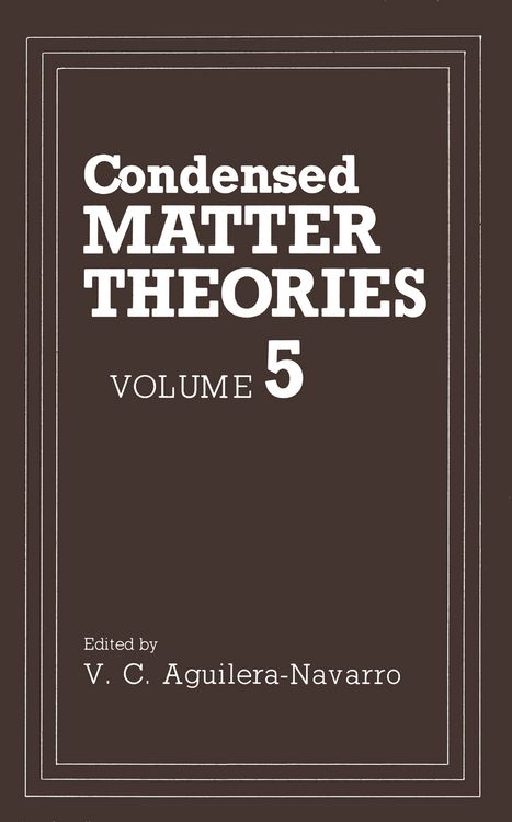 Produktbild: Condensed Matter Theories