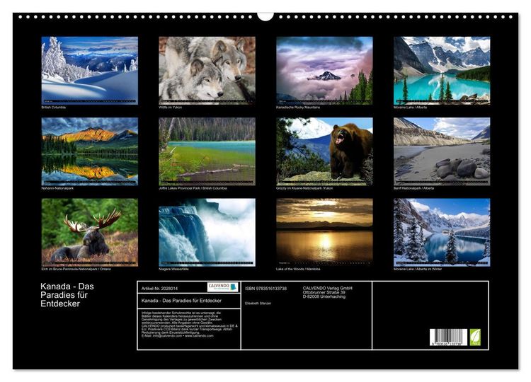 Produktbild: Kanada - Das Paradies f&uuml;r Entdecker (Wandkalender 2026 DIN A2 quer), CALVENDO Monatskalender