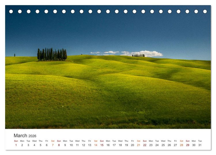 Produktbild: Tuscany A color palette (Desk Calendar 2026 DIN A5 landscape), CALVENDO 12 Month DeskCalendar