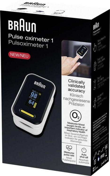 Produktbild: Braun YK-81CEU Fingerdrucksensor Blutsauerstoff-Messger&auml;t YK-81CEU