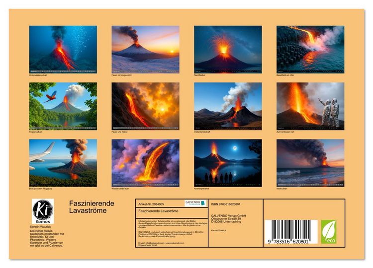 Produktbild: Faszinierende Lavastr&ouml;me (Wandkalender 2026 DIN A4 quer), CALVENDO Monatskalender