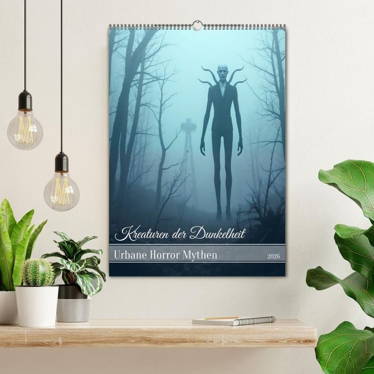 Produktbild: Kreaturen der Dunkelheit - Urbane Horror Mythen (Wandkalender 2026 DIN A2 hoch), CALVENDO Monatskalender