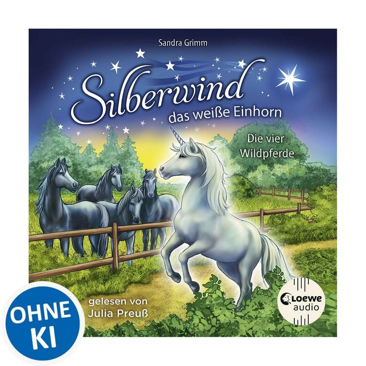 Produktbild: Silberwind, das wei&szlig;e Einhorn (Band 3) - Die vier Wildpferde