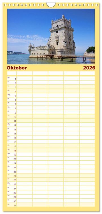 Produktbild: Familienplaner 2026 - Portugal mit 5 Spalten (Wandkalender, 21 x 45 cm) CALVENDO