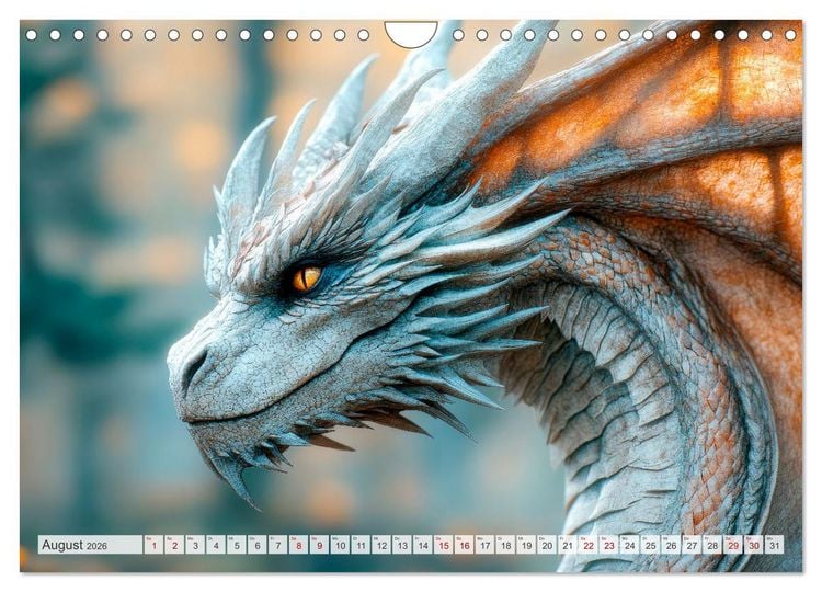 Produktbild: M&Auml;CHTIGE DRACHEN Mystische Wesen (Wandkalender 2026 DIN A4 quer), CALVENDO Monatskalender