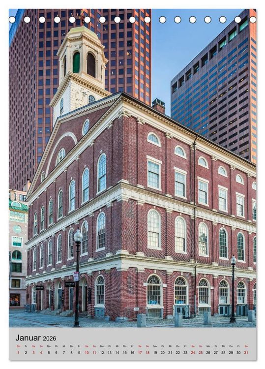 Produktbild: BOSTON Historie und urbane Idylle (Tischkalender 2026 DIN A5 hoch), CALVENDO Monatskalender