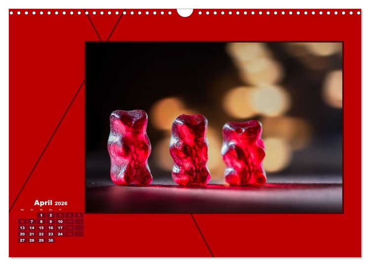 Produktbild: Powerfarbe Rot (Wandkalender 2026 DIN A3 quer), CALVENDO Monatskalender
