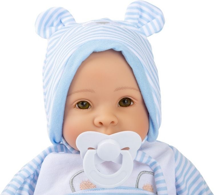 Produktbild: Small foot 11238 - Puppe Lukas mit weiß/blauem Zubehör, Weichkörper-Puppe, 40cm