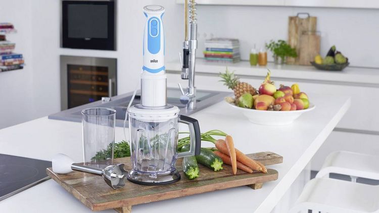Produktbild: Braun 4191-MQ5260WHBL Stabmixer 1000W mit Messbecher, mit Mixbecher, Turbofunktion Wei&szlig;-Blau