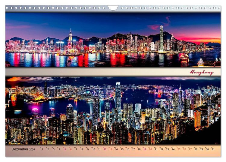 Produktbild: St&auml;dte der Welt, Panoramen (Wandkalender 2026 DIN A3 quer), CALVENDO Monatskalender