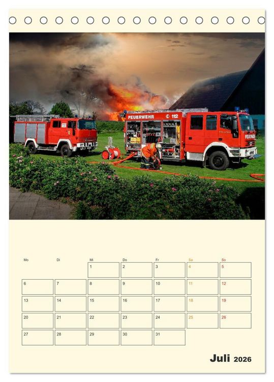 Produktbild: Feuerwehr - der Kalender (Tischkalender 2026 DIN A5 hoch), CALVENDO Monatskalender