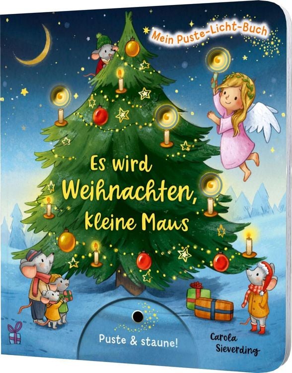 Produktbild: Mein Puste-Licht-Buch: Es wird Weihnachten, kleine Maus