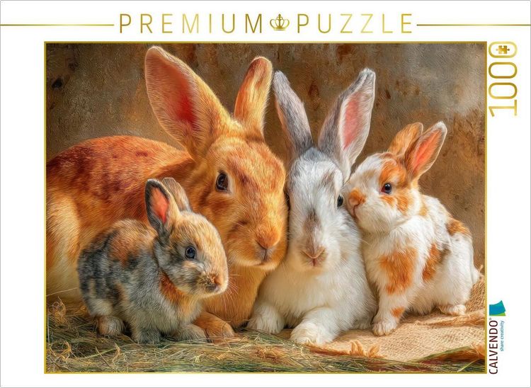 Produktbild: CALVENDO Puzzle Kaninchenportraits | 1000 Teile Lege-Gr&ouml;&szlig;e 64x48cm Foto-Puzzle f&uuml;r gl&uuml;ckliche Stunden