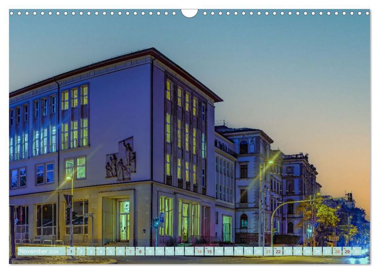 Produktbild: Chemnitz zur blauen Stunde (Wandkalender 2026 DIN A3 quer), CALVENDO Monatskalender