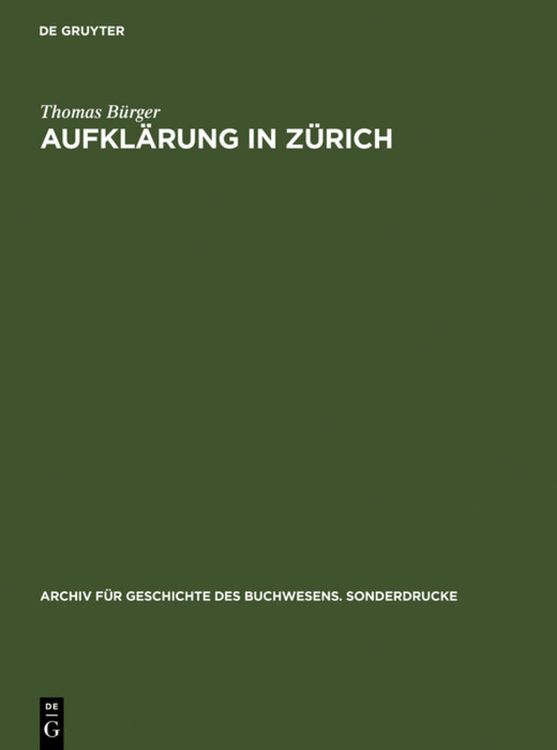 Produktbild: Aufkl&auml;rung in Z&uuml;rich