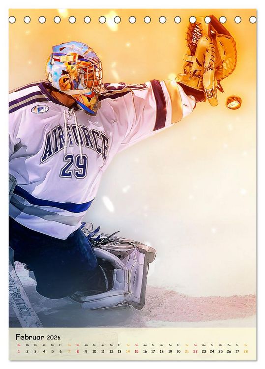 Produktbild: Eishockey Leidenschaft (Tischkalender 2026 DIN A5 hoch), CALVENDO Monatskalender