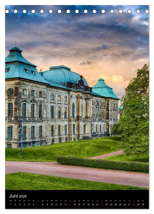 Produktbild: Die wundersch&ouml;ne Stadt Dresden (Tischkalender 2026 DIN A5 hoch), CALVENDO Monatskalender