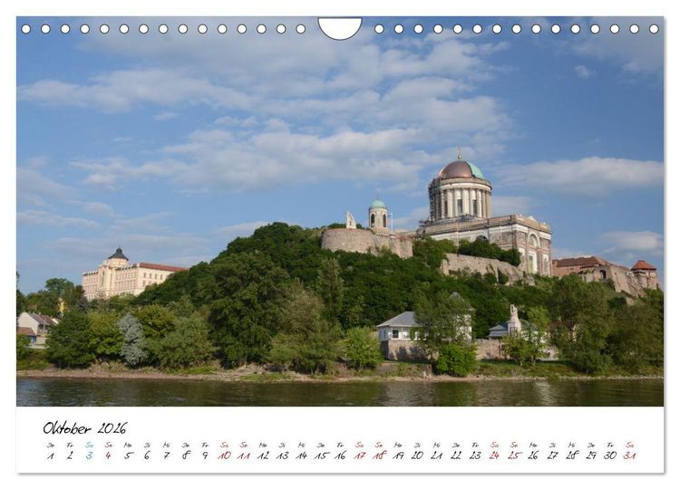 Produktbild: Entlang der Donau, Sehensw&uuml;rdigkeiten von Passau bis Budapest (Wandkalender 2026 DIN A4 quer), CALVENDO Monatskalender