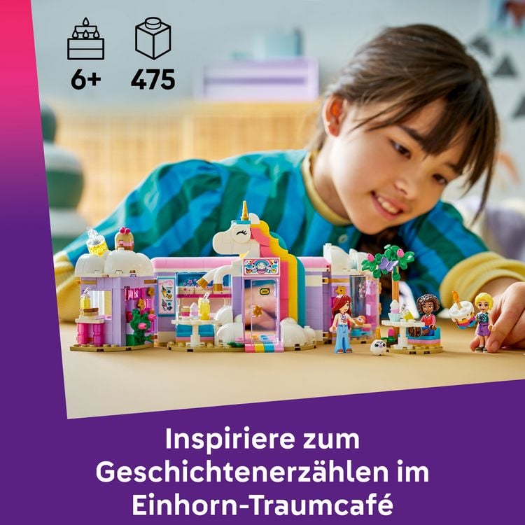 Produktbild: LEGO Friends 42684 Einhorn-Traumcaf&eacute;, Spielzeug mit 3 Mini Puppen