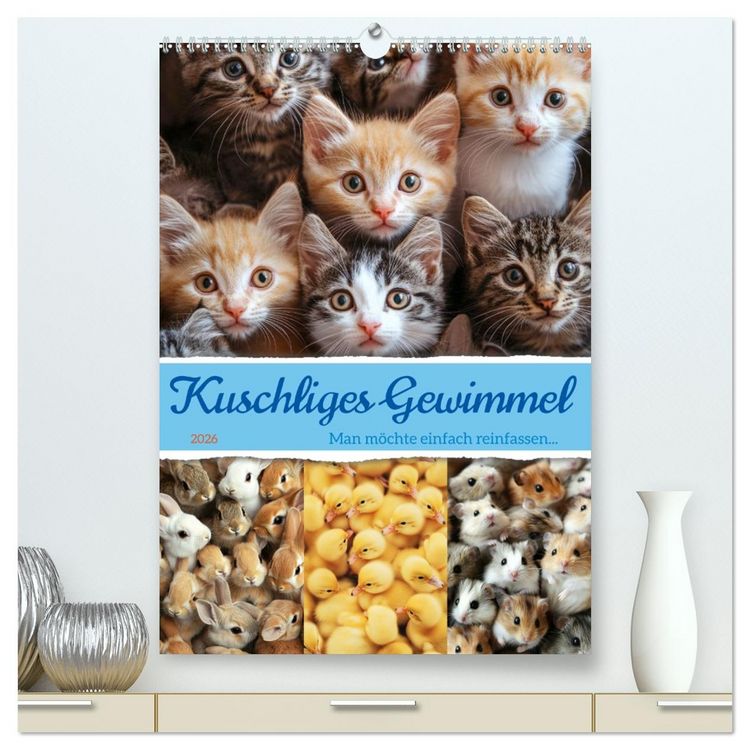 Produktbild: Kuschliges Gewimmel (hochwertiger Premium Wandkalender 2026 DIN A2 hoch), Kunstdruck in Hochglanz