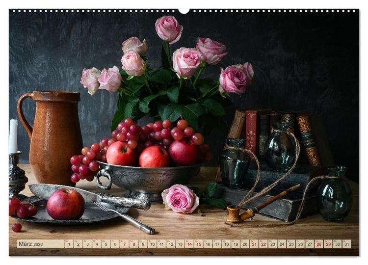 Produktbild: Stillleben Alte Meister (hochwertiger Premium Wandkalender 2026 DIN A2 quer), Kunstdruck in Hochglanz