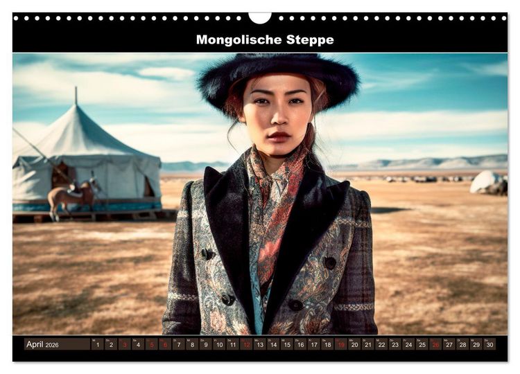 Produktbild: Model-Shooting weltweit mit der k&uuml;nstlichen Intelligenz (Wandkalender 2026 DIN A3 quer), CALVENDO Monatskalender