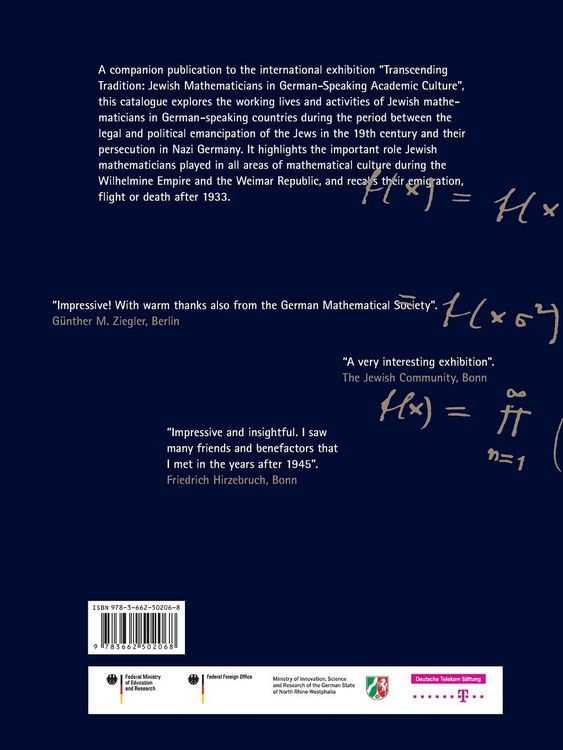 Produktbild: Transcending Tradition: Jewish Mathematicians in German Speaking Academic Culture