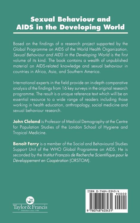 Produktbild: Sexual Behaviour and AIDS in the Developing World