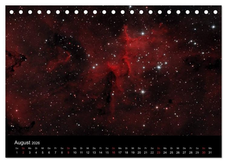 Produktbild: Die Galaxie im Garten (Tischkalender 2026 DIN A5 quer), CALVENDO Monatskalender