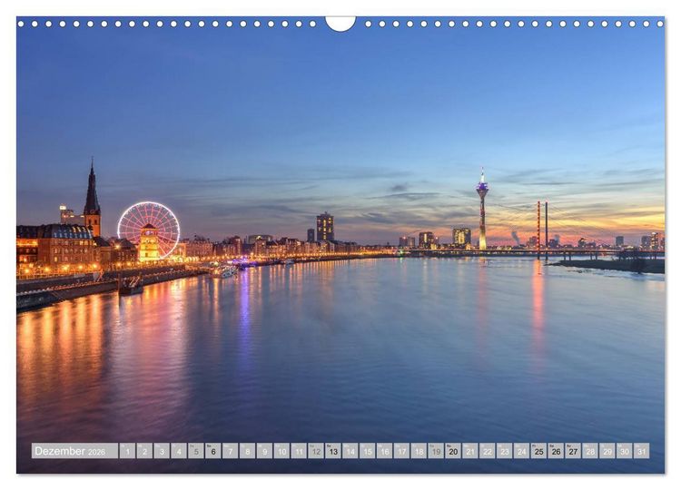 Produktbild: Wundersch&ouml;nes D&uuml;sseldorf (Wandkalender 2026 DIN A3 quer), CALVENDO Monatskalender