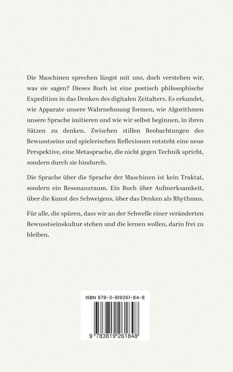 Produktbild: Die Sprache &uuml;ber die Sprache der Maschinen