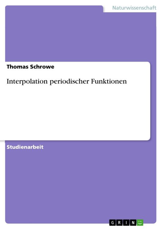 Produktbild: Interpolation periodischer Funktionen