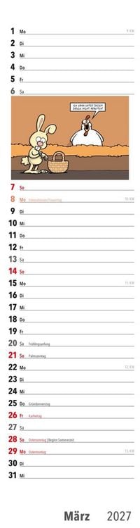 Produktbild: Ruhestand Streifenkalender 2027: Monatskalender f&uuml;r die Wand